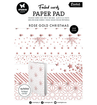 SL Foiled Cards Rose gold patterns Essentials no.223