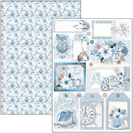 ELEGANCE OF BLUE CREATIVE PAD A4 9/PKG