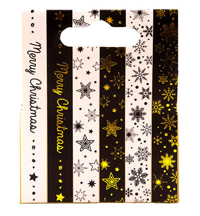 SL Washi tape Black/white - EN - Gold Essentials no.22
