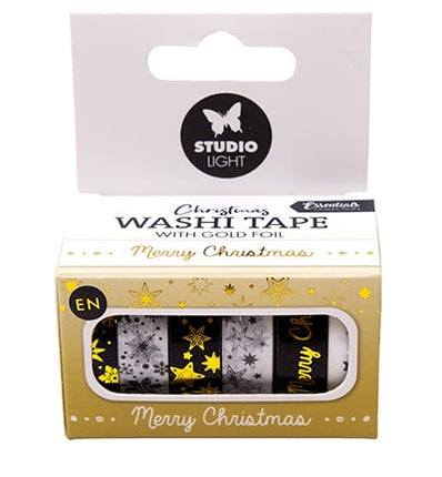 SL Washi tape Black/white - EN - Gold Essentials no.22