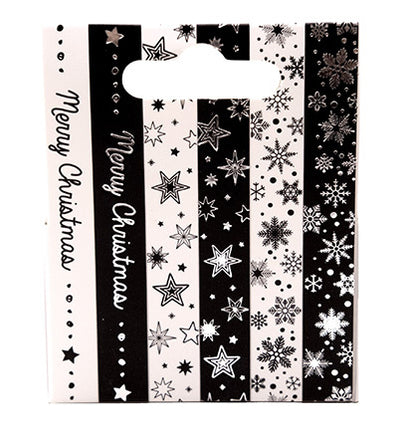 SL Washi tape Black/white - EN - Silver Essentials no.23