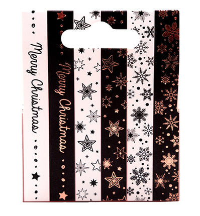 SL Washi tape Black/white - EN - Rose gold Essentials no.24