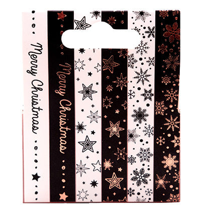 SL Washi tape Black/white - EN - Rose gold Essentials no.24