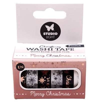 SL Washi tape Black/white - EN - Rose gold Essentials no.24
