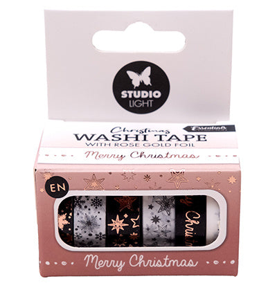 SL Washi tape Black/white - EN - Rose gold Essentials no.24