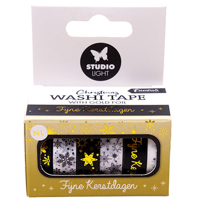 SL Washi tape Black/white - NL - Gold Essentials no.25