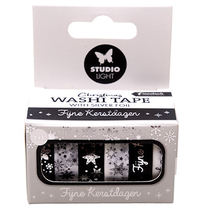 SL Washi tape Black/white - NL - Silver Essentials no.26