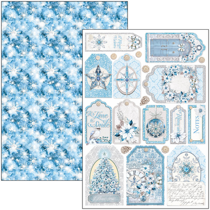 ELEGANCE OF BLUE CREATIVE PAD A4 9/PKG
