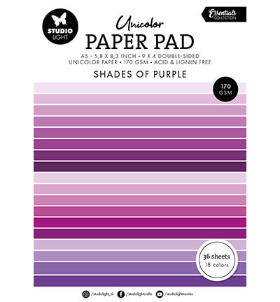 SL Unicolor paper pad Shades of purple Essentials no. 247