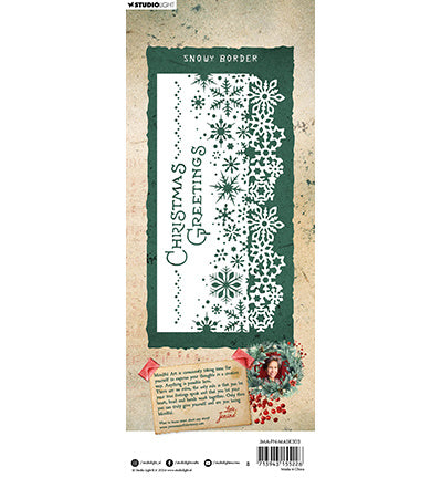 JMA Mask Snowy Border Festive Nostalgia no.303