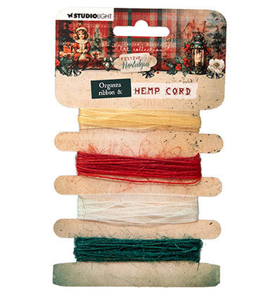 JMA Ribbon Organza (5mm) & Hemp Cord Festive Nostalgia no.15