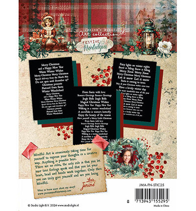 JMA Sticker Sheets Black, Red & Green - Dutch Festive Nostalgia no.24