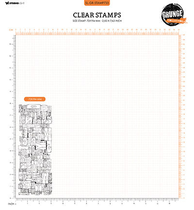 SL Clear Stamp Press Letters Grunge Collection no.733