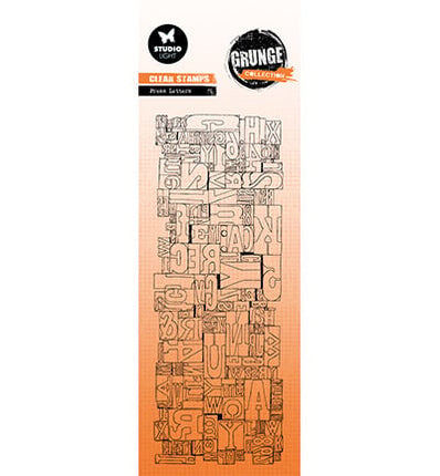 SL Clear Stamp Press Letters Grunge Collection no.733