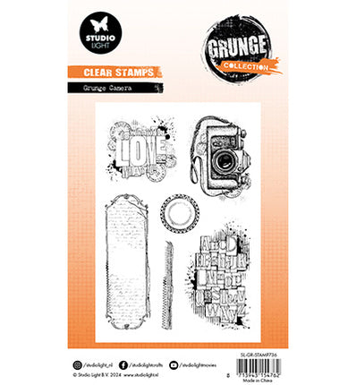 SL Clear Stamp Grunge Cameras Grunge Collection no.736