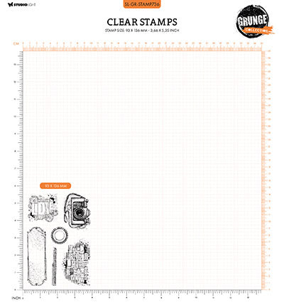 SL Clear Stamp Grunge Cameras Grunge Collection no.736