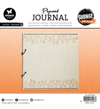 SL Plywood Journal Letter Journal Grunge Collection no.08