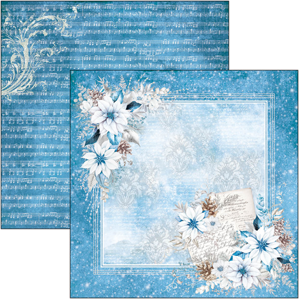 ELEGANCE OF BLUE PATTERNS PAD 12"X12" 8/PKG
