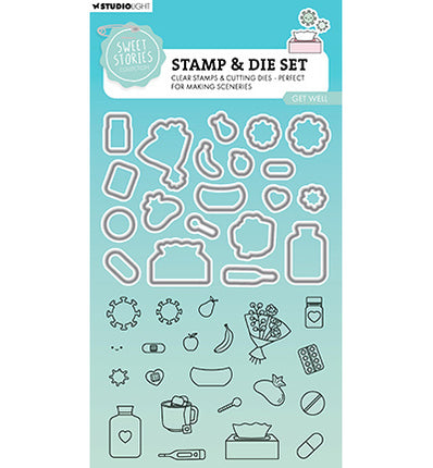 SL Stamp & Cutting Die Get well Sweet Stories no.86