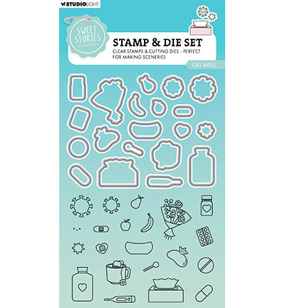 SL Stamp & Cutting Die Get well Sweet Stories no.86