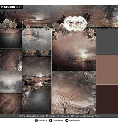 SL Design paper pad Background papers Cherished Memories no.265