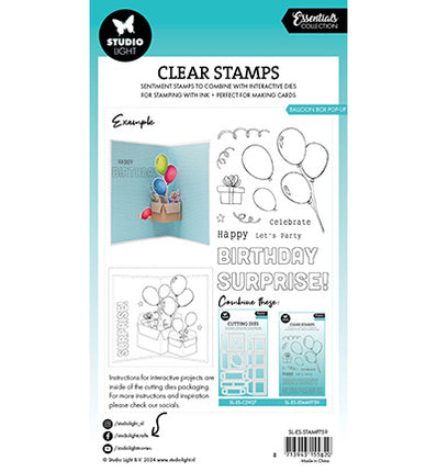 SL Clear stamps Balloon box pop-up Essentials no. 759
