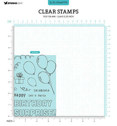 SL Clear stamps Balloon box pop-up Essentials no. 759