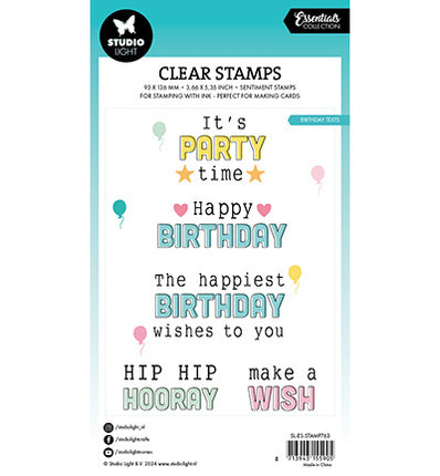 SL Clear stamps Birthday texts Essentials no.763