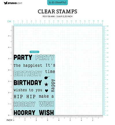 SL Clear stamps Birthday texts Essentials no.763