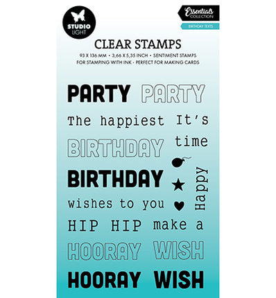 SL Clear stamps Birthday texts Essentials no.763
