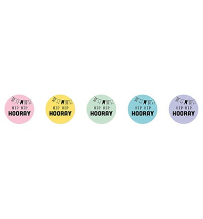 SL ø30mm Stickers HIP HIP HOORAY Essentials no.26