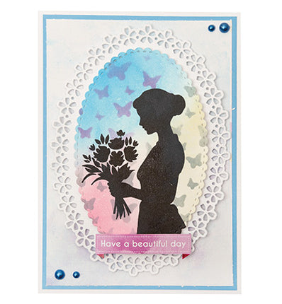 SL Clear Stamp Flower lady Essentials no.788