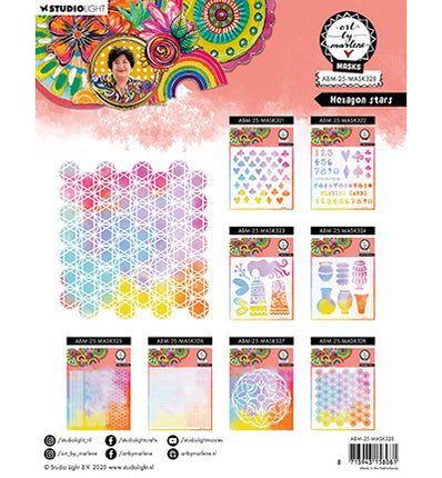 ABM Mask Hexagon Stars Art By Marlene no. 328