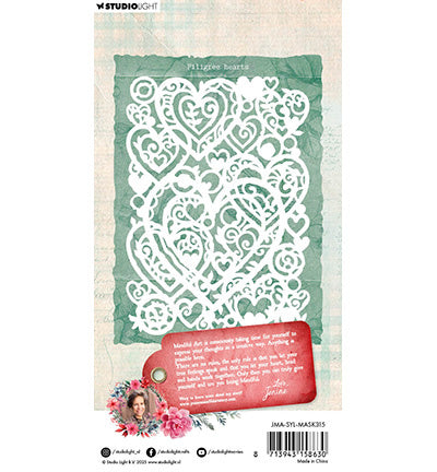 JMA Mask Filigree Hearts Sending You Love no. 315