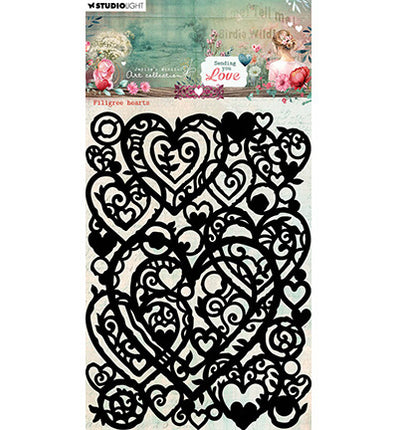 JMA Mask Filigree Hearts Sending You Love no. 315