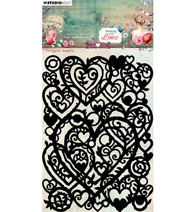 JMA Mask Filigree Hearts Sending You Love no. 315