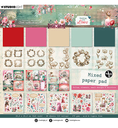 JMA Mixed Paper Pad Vellum, Unicolor & Elements Sending You Love no. 290