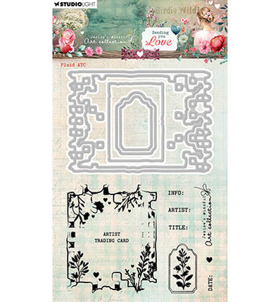 JMA Stamp and Cutting dies Plaid ATC Sending You Love no. 93