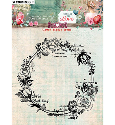 JMA Clear stamps Flower Circle Frame Sending You Love no. 796