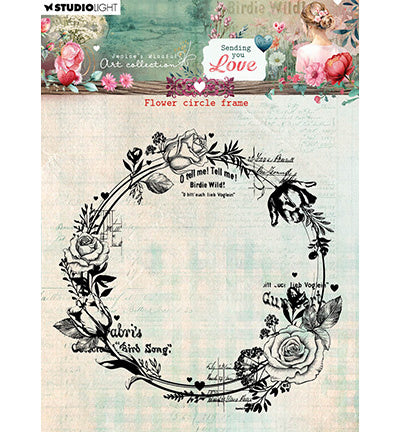 JMA Clear stamps Flower Circle Frame Sending You Love no. 796