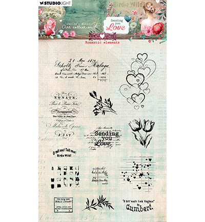 JMA Clear stamps Romantic Elements Sending You Love no. 799