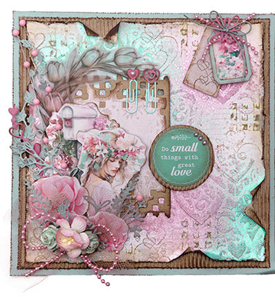 JMA Stamp and Cutting dies Plaid ATC Sending You Love no. 93