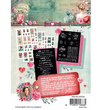 JMA Sticker Sheets Postage Stamps & Quotes Sending You Love no. 36