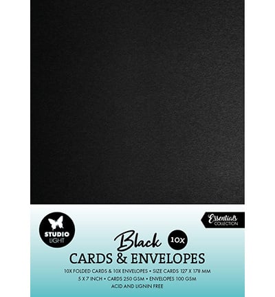 Cards & Envelopes Black Consumables No. 07