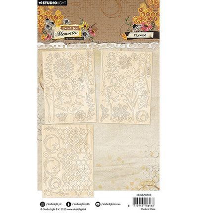 HE Plywood Elements Florals & Grunge Sweet Bee Memories no.03