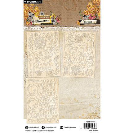 HE Plywood Elements Florals & Grunge Sweet Bee Memories no.03