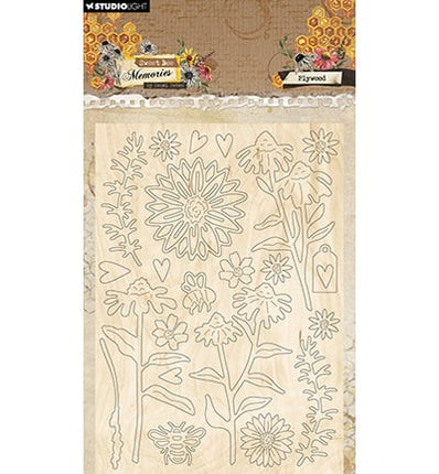 HE Plywood Elements Florals & Grunge Sweet Bee Memories no.03