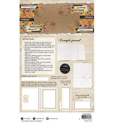 HE Stencil Memory Journal Sweet Bee Memories no.06