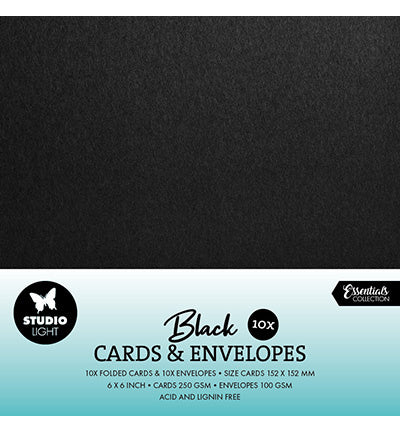 Cards & Envelopes Black Consumables No. 11