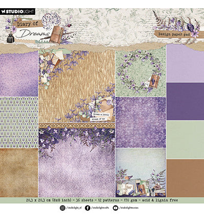 SL Design Paper Pad Background Diary of Dreams no.295